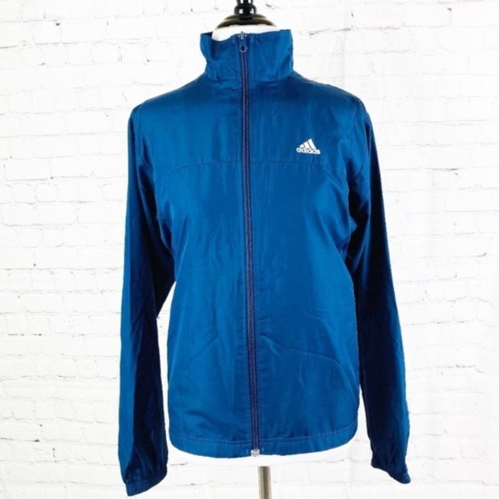Vintage adidas Windbreaker Jacket Y2K Fashion Blue